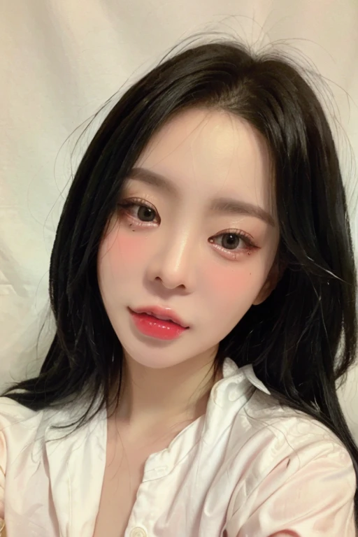 masterpiece, (best quality, photorealistic:1.4), 1girl, <lora:BJ_Taengle_Dahee:1>, cowboy shot, white shirts, simple background, portrait, (huge breasts:1.3)