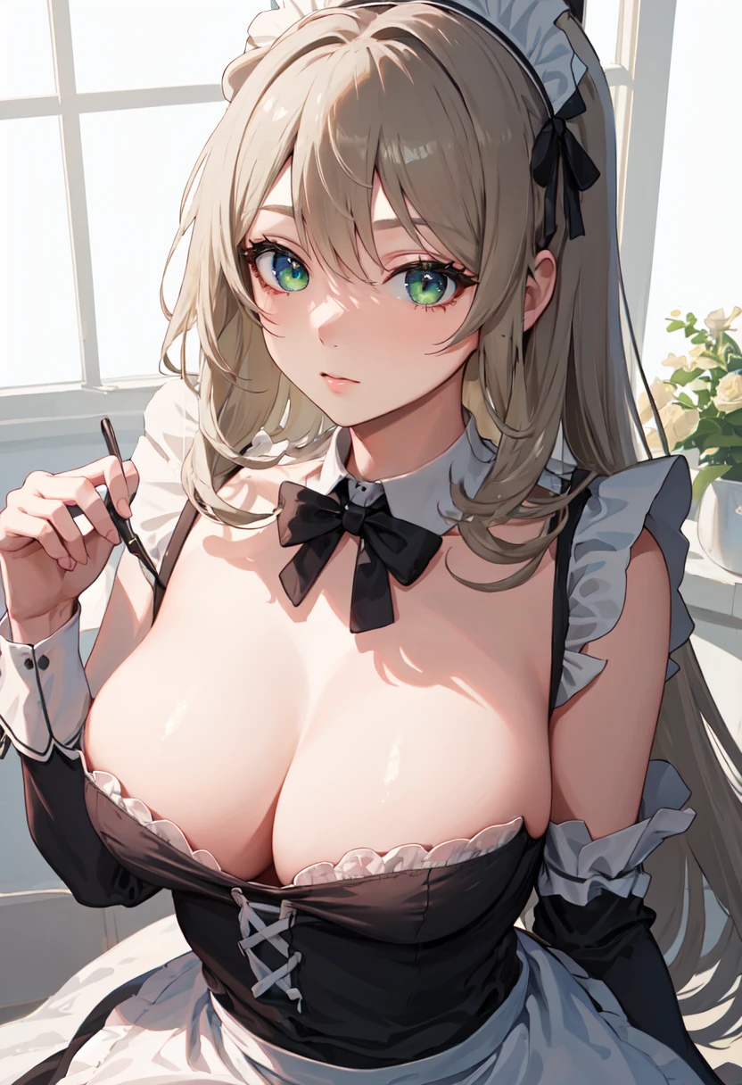best quality, masterpiece, highres, solo, (nonomi_bluearchive:1.10), (maid:1.40), (long maid dress:1.15), 19 <lora:nonomi_bluearchive:0.80>