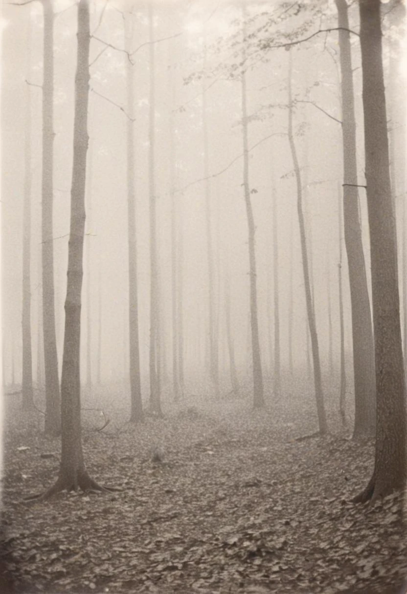 lith_Agfa_Brovira_Satino_BW122, a foggy forrest, lord of the ring style