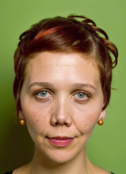 portrait of ((sks woman)) , by Dorothea Lange, <lora:lora-small-maggie-gyllenhaal-v1:0.7> <lora:locon_maggiegyllenhaal_v1_from_v1_64_32:0.6>, portrait of ((sks woman)) by Flora Borsi, style by Flora Borsi, bold, bright colours, orange Mohawk haircut, ((Flora Borsi))