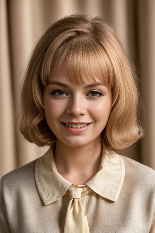SusY0rTTXV1A,
a beautiful woman posing for masterpiece photo in a tie standing in front of a curtain, (1960s ambience:1.2), (blonde hair), (60s hairstyle), (big smile),
(professional photo shooting), (high buget photo), (extremely detailed skin), (flawless skin), (model pose), (highly detailed facial features),
(perfect color grading), (High-quality textures and materials), (perfect setup and environments:1.9), (accurate light and shadow effects), (perfect visual quality),
(natural light), (high quality photography), (intricate details), (8k), (HDR), (sharp focus), (close-up view:1.2), (dark atmosphere:1.2)