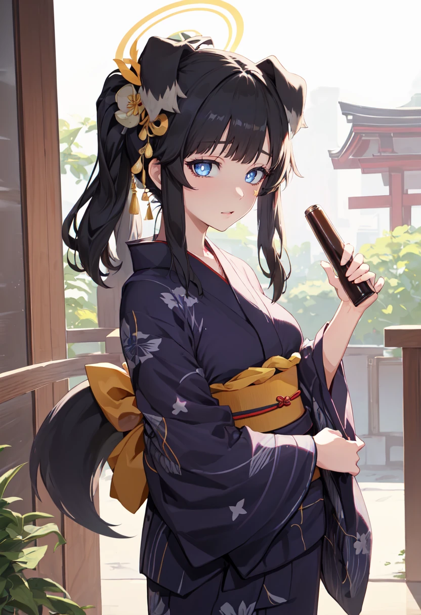 best quality, masterpiece, highres, solo, (hibiki_bluearchive:1.10), (yukata:1.30), (kimono:1.15), 21 <lora:hibiki_bluearchive:0.80>