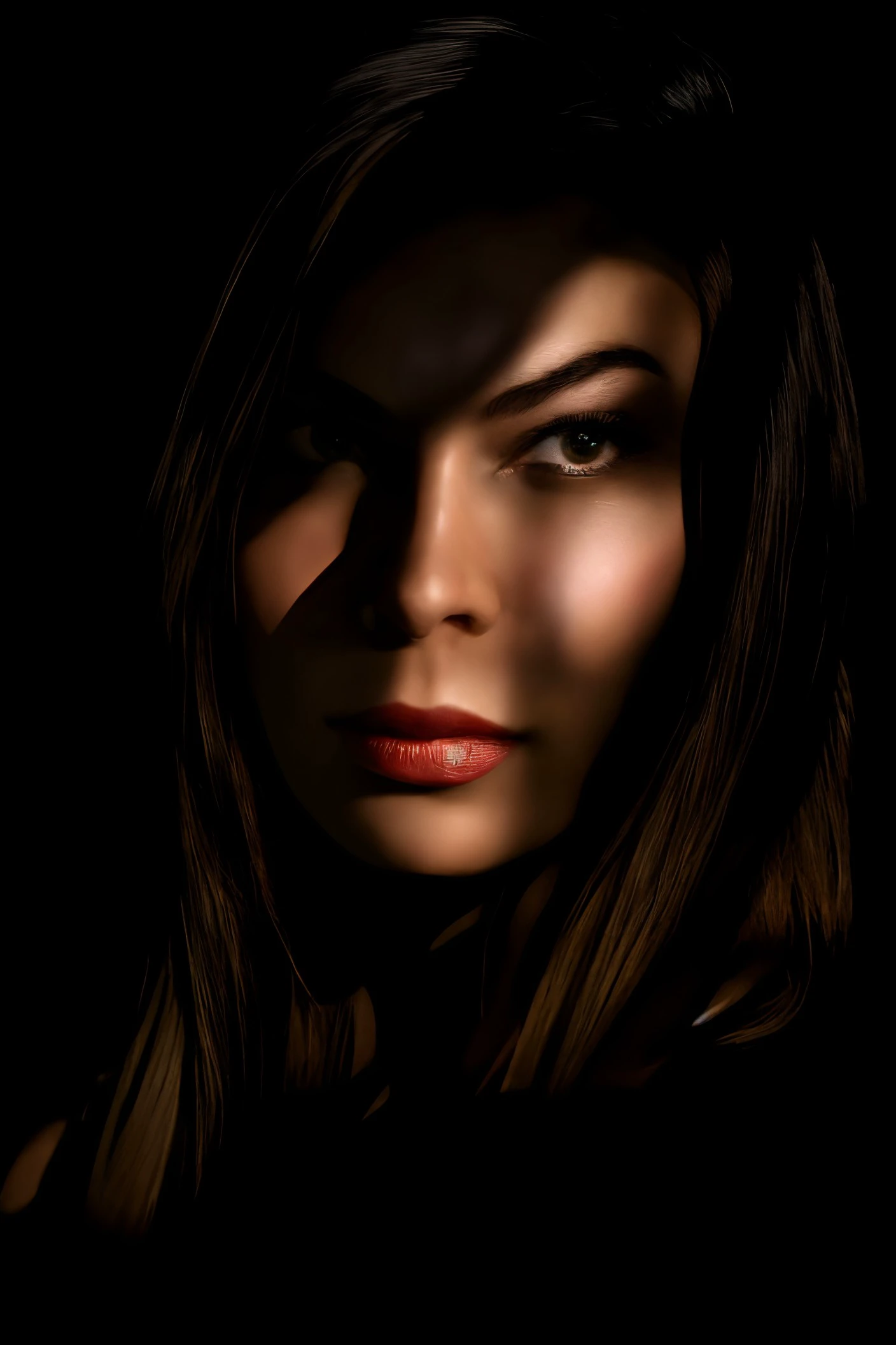 woman 20 years young, European, face closeup,
([Milla( :0)Jovovich|jodi taylor|charli( :0)xcx]:0.9), 
hard shadows portrait <lora:dynamic_shot_55_hard_shadows_portrait:0.85>
dark,
highres, high quality, high resolution, hd, 4k, masterpiece, realistic,