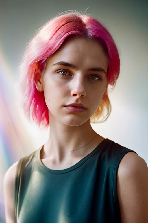 <lora:PipaYPipo:1>, full color portrait of a young woman, different colors each side of her head, god rays, natural light, epic character composition,by Janice Sung, alessio albi, Diego Fernandez, Alexis Franklin, Daniela Uhlig, Jana Schirmer, sharp focus, subsurface scattering, f2, 35mm, film grain
