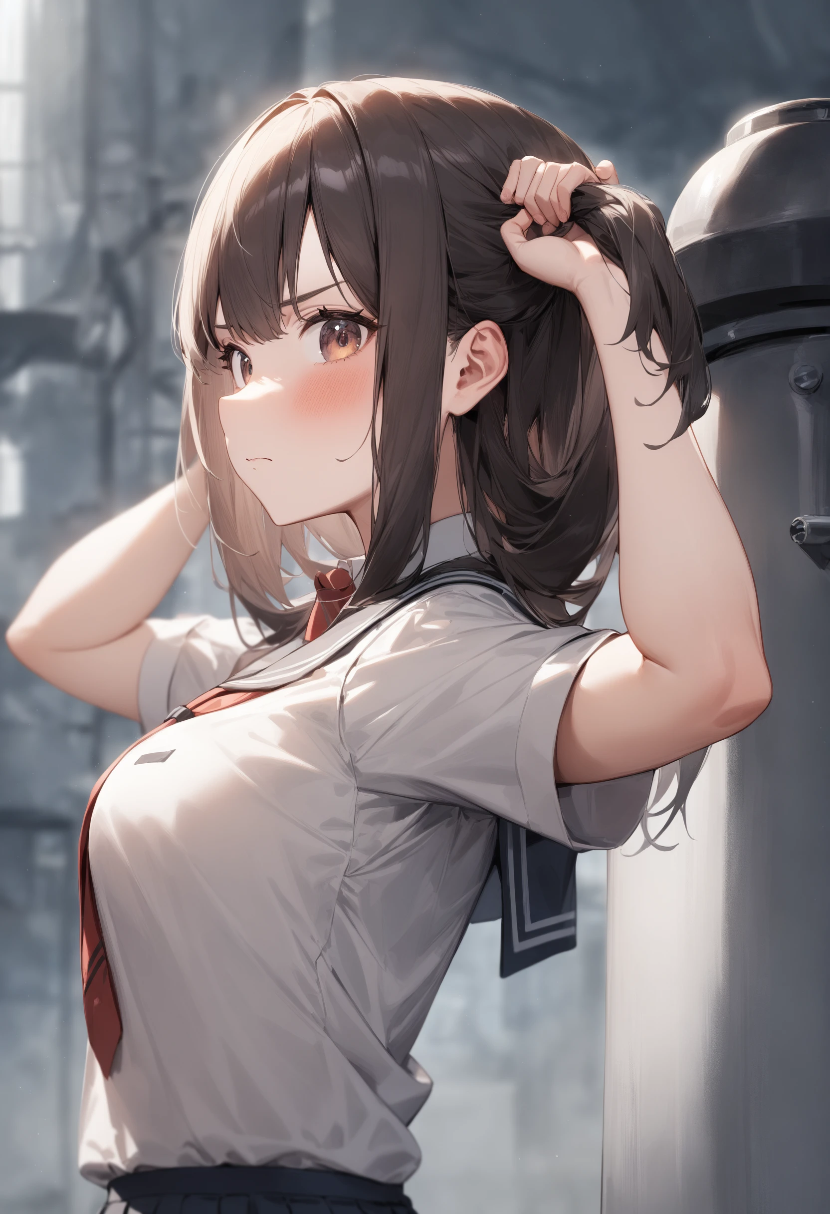 1girl, <lora:sdxl2-flat2-512b:-1>,medium breasts,school uniform,
bunching hair,<lora:bunchinghair_XL_v1:0.8>
from side, upper body, looking back, envy, geyser, closed mouth,
masterpiece, best quality, very aesthetic, absurdres