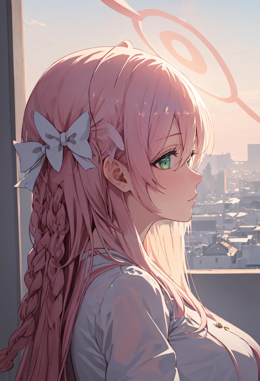 (safe:1.10), best quality, masterpiece, highres, solo, (hanako_bluearchive:1.10), profile, from side, upper body, 17 <lora:hanako_bluearchive:0.80>
