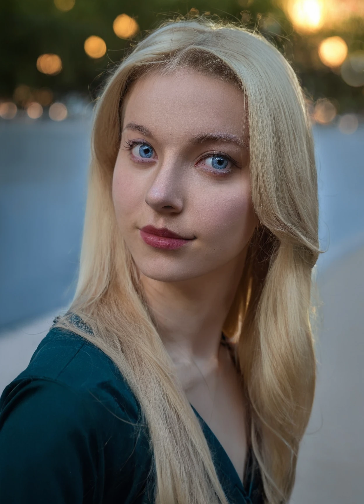 photo , realistic, irl,1girl, blonde hair, long hair, blue eyes, looking at viewer, bokeh, depth of field, upper body<lora:RetouchPhoto_PonyV6_v2.1:.9>