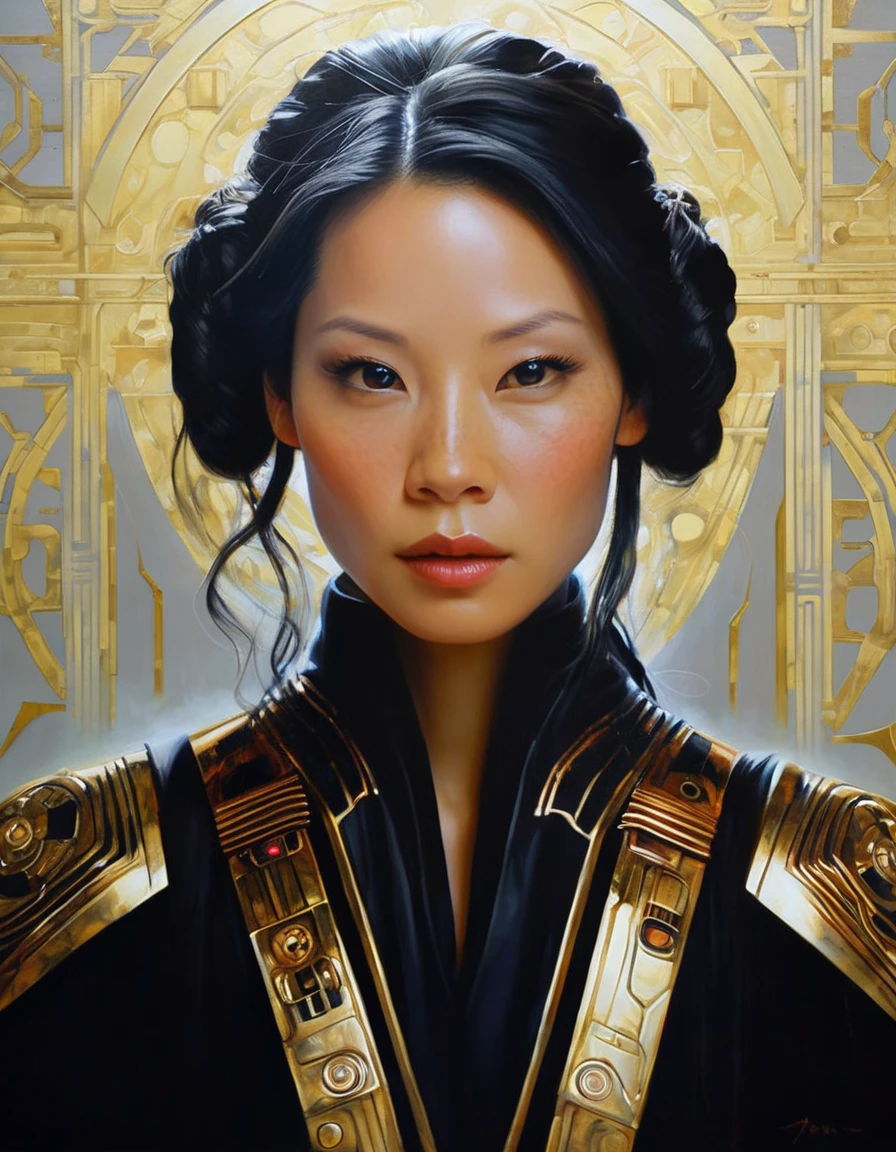 <lora:Lucy Liu v2:1.0>,((oil painting:1.1)) of  lcylxsl woman as a Star Wars Character,  perfect face,  dark shot, dramatic, extremely detailed, intricate, elegant,fantasy,