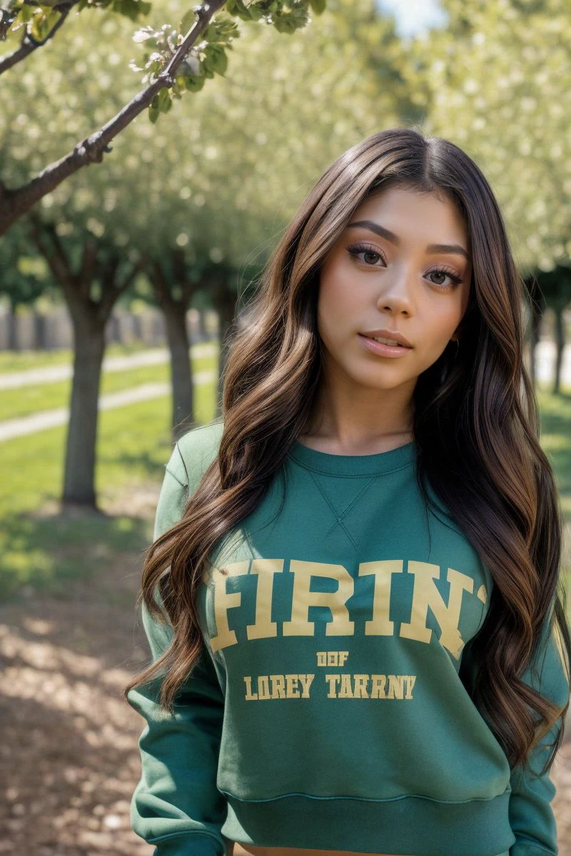 portrait of S360_XxlaynaMarie,a gorgeous woman,in an (orchard:1.1),wearing a (sweatshirt:1.1),(4k, RAW photo, best quality, 35mm, depth of field, ultra high res:1.1),(absurdres, intricate, photorealistic, cinematic-shot, masterpiece, ultra-detailed:1.1),