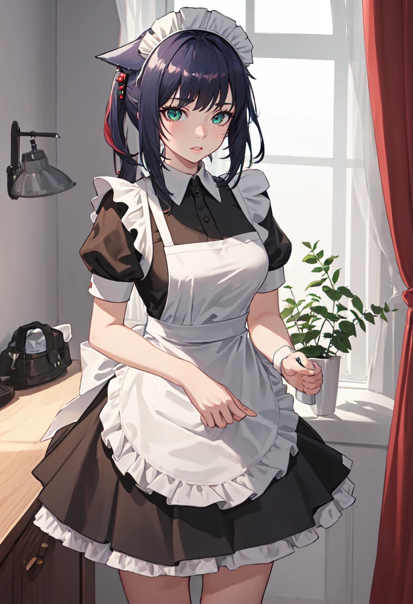 best quality, masterpiece, highres, solo, (jessica_arknights:1.10), (maid:1.40), (long maid dress:1.15), 21 <lora:jessica_arknights:0.80>