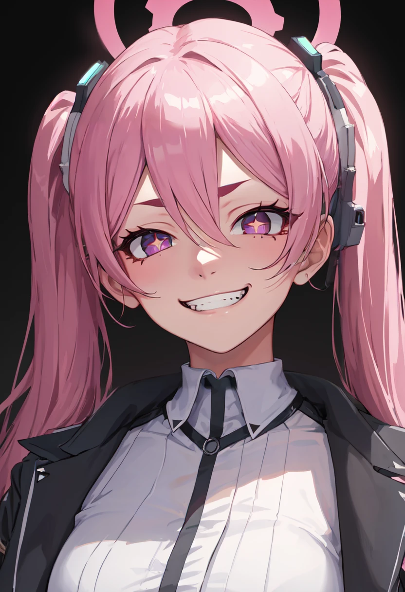best quality, masterpiece, highres, solo, (koyuki_bluearchive:1.10), evil grin, evil smile, grin, portrait, looking at viewer, 34 <lora:koyuki_bluearchive:0.80>