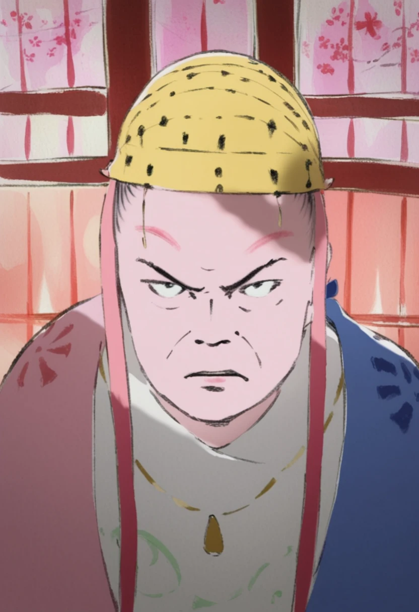 score_9, score_8_up, score_7_up,source_anime,Majin , serious <lora:Khm0n0gatar1StylePonySDXL:1> khm0n0gatar1