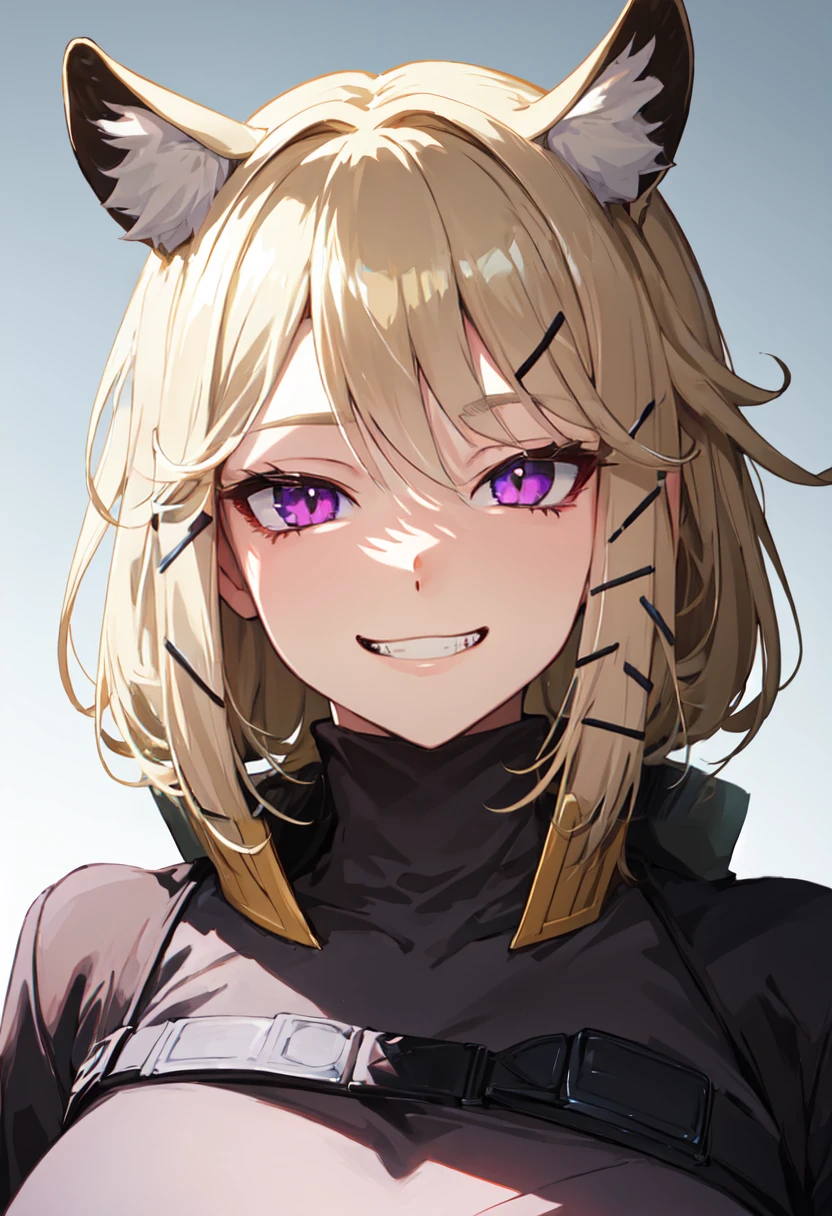 best quality, masterpiece, highres, solo, (utage_arknights:1.10), evil grin, evil smile, grin, portrait, looking at viewer, 36 <lora:utage_arknights:0.80>