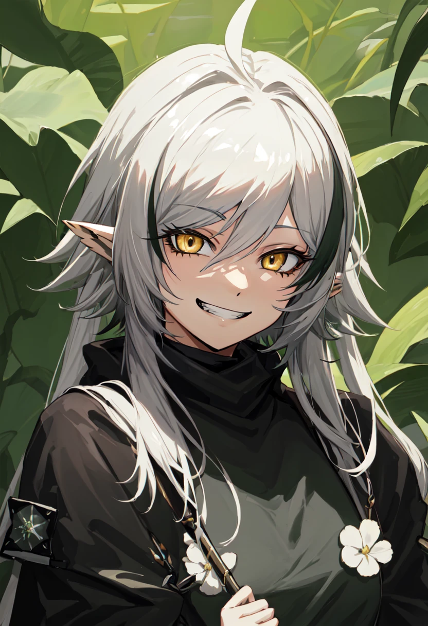 best quality, masterpiece, highres, solo, (tomimi_arknights:1.10), evil grin, evil smile, grin, portrait, looking at viewer, 40 <lora:tomimi_arknights:0.80>