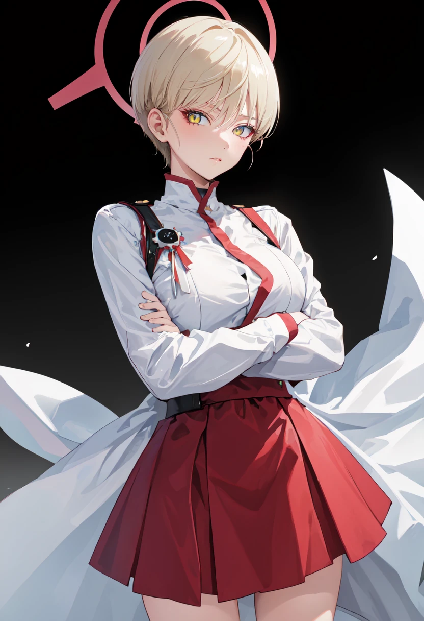 (safe:1.10), best quality, masterpiece, highres, solo, (marina_bluearchive:1.10), crossed arms, cowboy shot, looking at viewer, 29 <lora:marina_bluearchive:0.80>