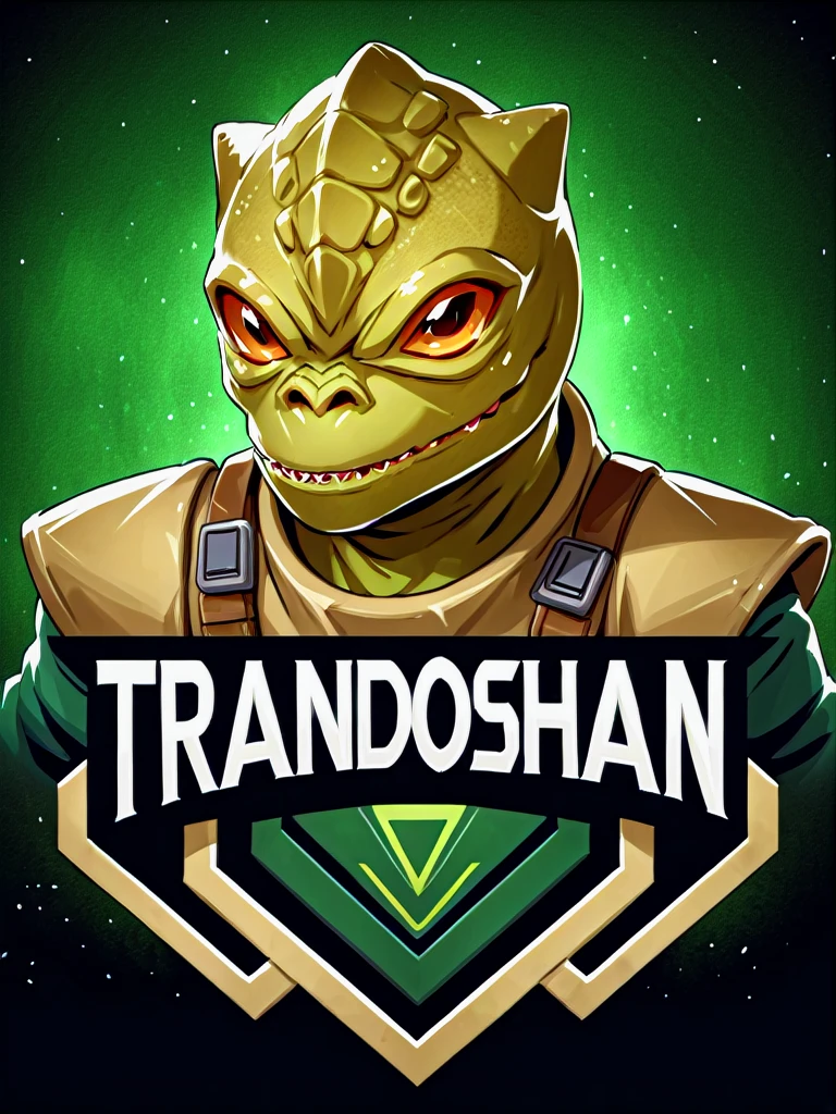 text logo "TRANDOSHAN",trandoshan alien<lora:trandoshanV2:0.8> <lora:Harrologos_V1.0:0.8>