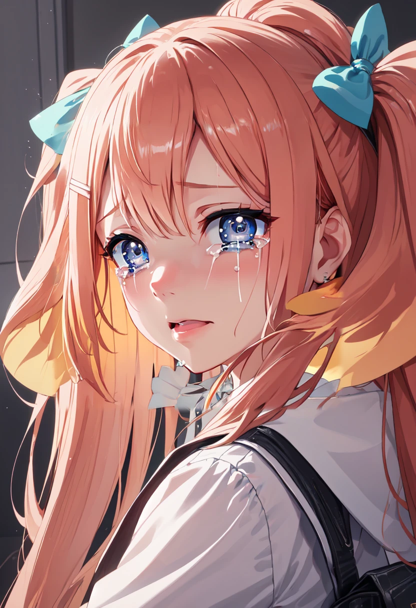 best quality, masterpiece, highres, solo, (shimiko_bluearchive:1.10), crying, sobbing, tears, portrait, looking at viewer, 29 <lora:shimiko_bluearchive:0.80>