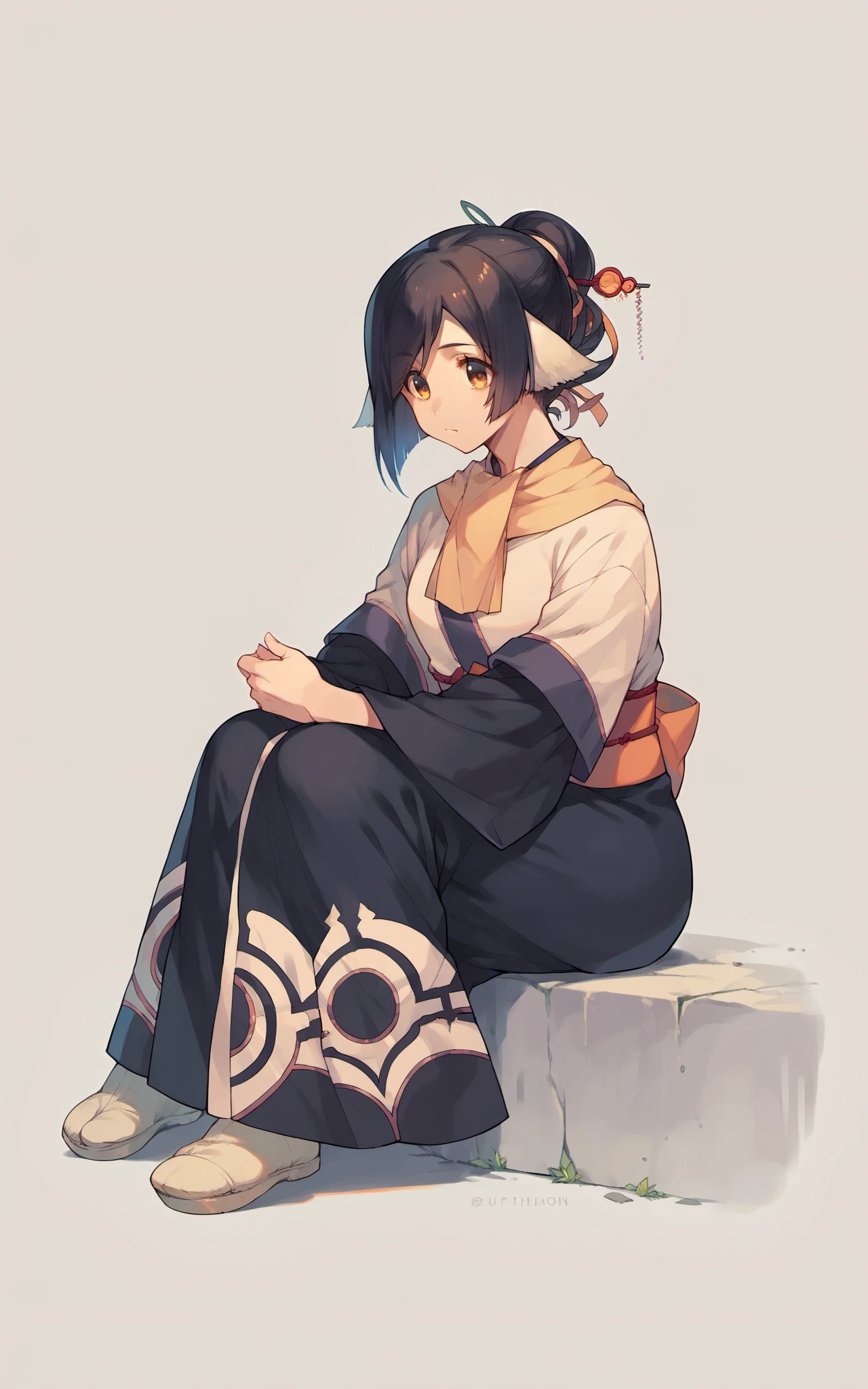 score_9,score_8_up,score_7_up,score_6_up,score_5_up,score_4_up,(source_anime),1girl,utawarerumono,utawarerumono: itsuwari no kamen,simple background,sitting,kimono,kuon \(utawarerumono\),<lora:kuon_pony-000010:1>,