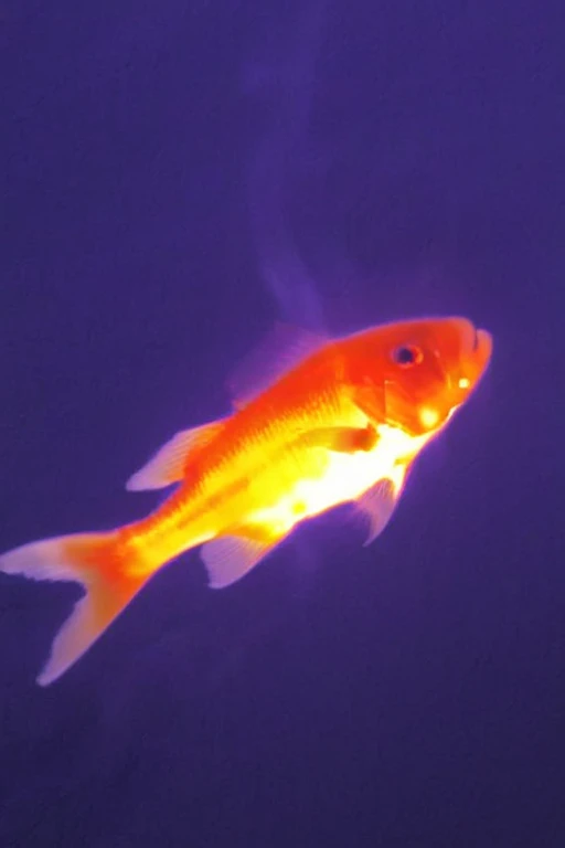 dog fights fish, thermalvision <lora:thermalvision_v0.0.3:1.3>