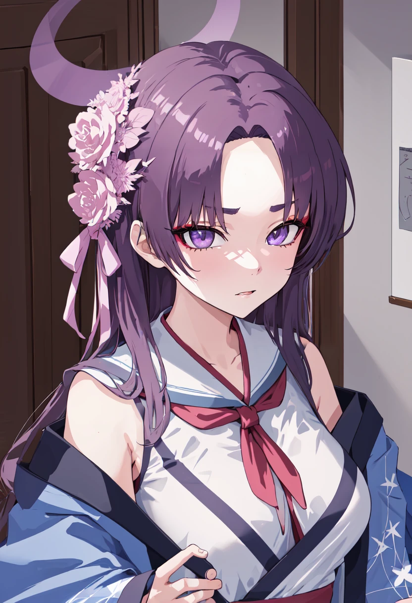 (safe:1.10), best quality, masterpiece, highres, solo, (yukari_bluearchive:1.10), 14 <lora:yukari_bluearchive:0.80>