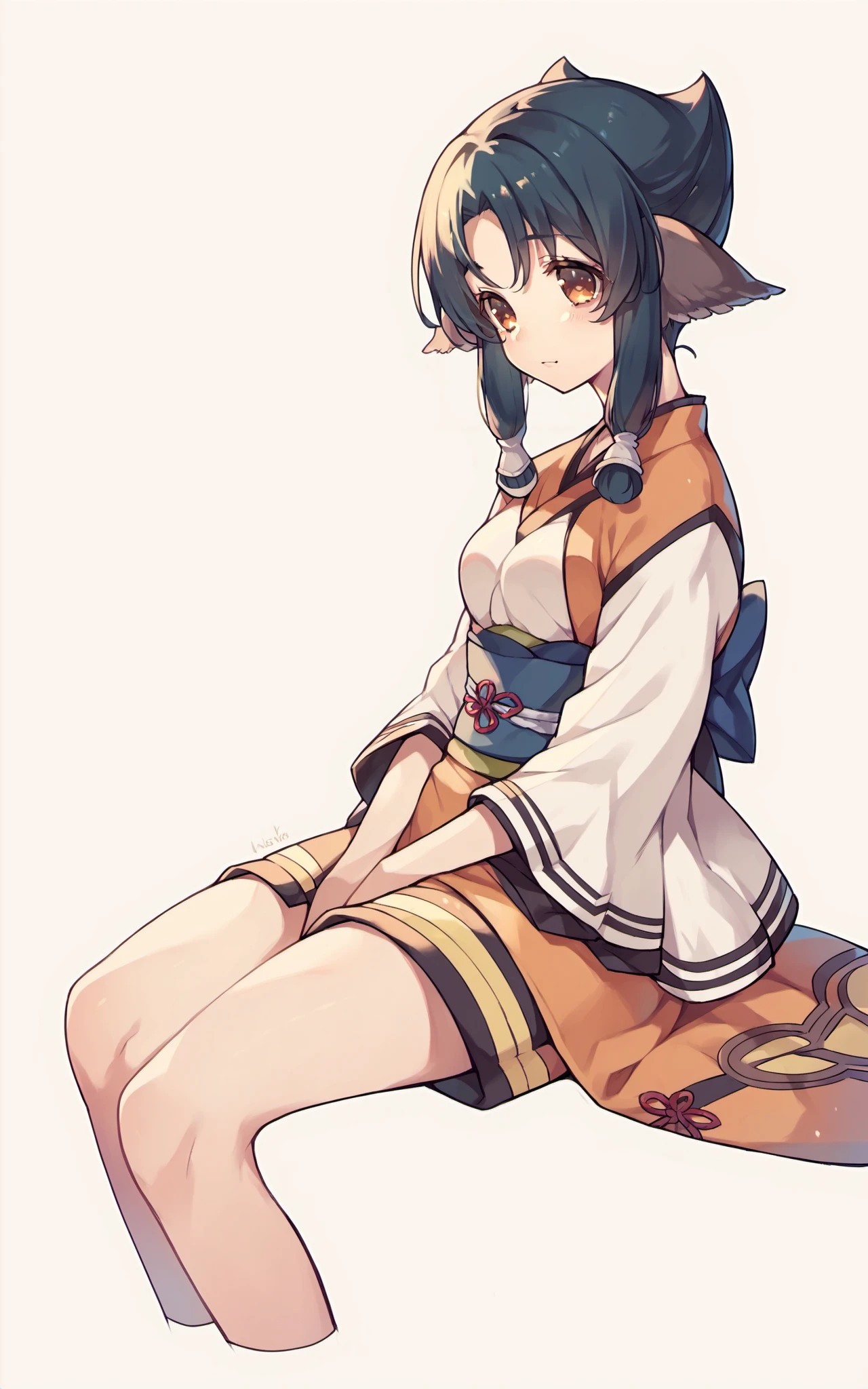 score_9,score_8_up,score_7_up,score_6_up,score_5_up,score_4_up,(source_anime),1girl,utawarerumono,utawarerumono: itsuwari no kamen,simple background,sitting,<lora:Atui_pony:0.7>,atui \(utawarerumono\),kimono,