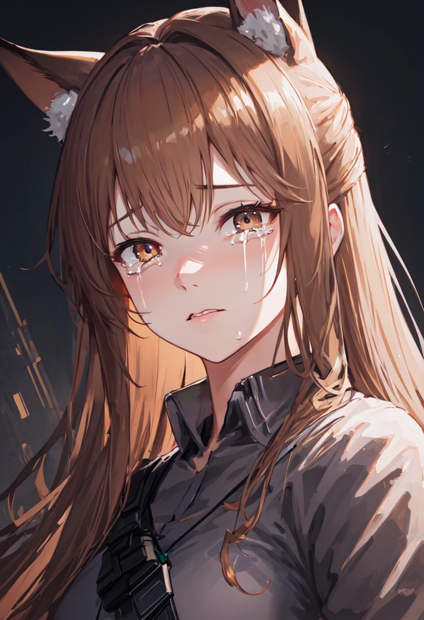 best quality, masterpiece, highres, solo, (franka_arknights:1.10), crying, sobbing, tears, portrait, looking at viewer, 36 <lora:franka_arknights:0.80>