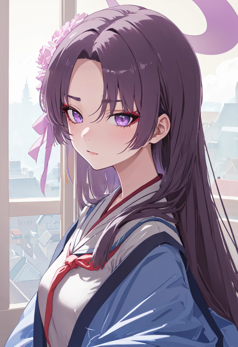 (safe:1.10), best quality, masterpiece, highres, solo, (yukari_bluearchive:1.10), portrait, looking at viewer, 8 <lora:yukari_bluearchive:0.80>