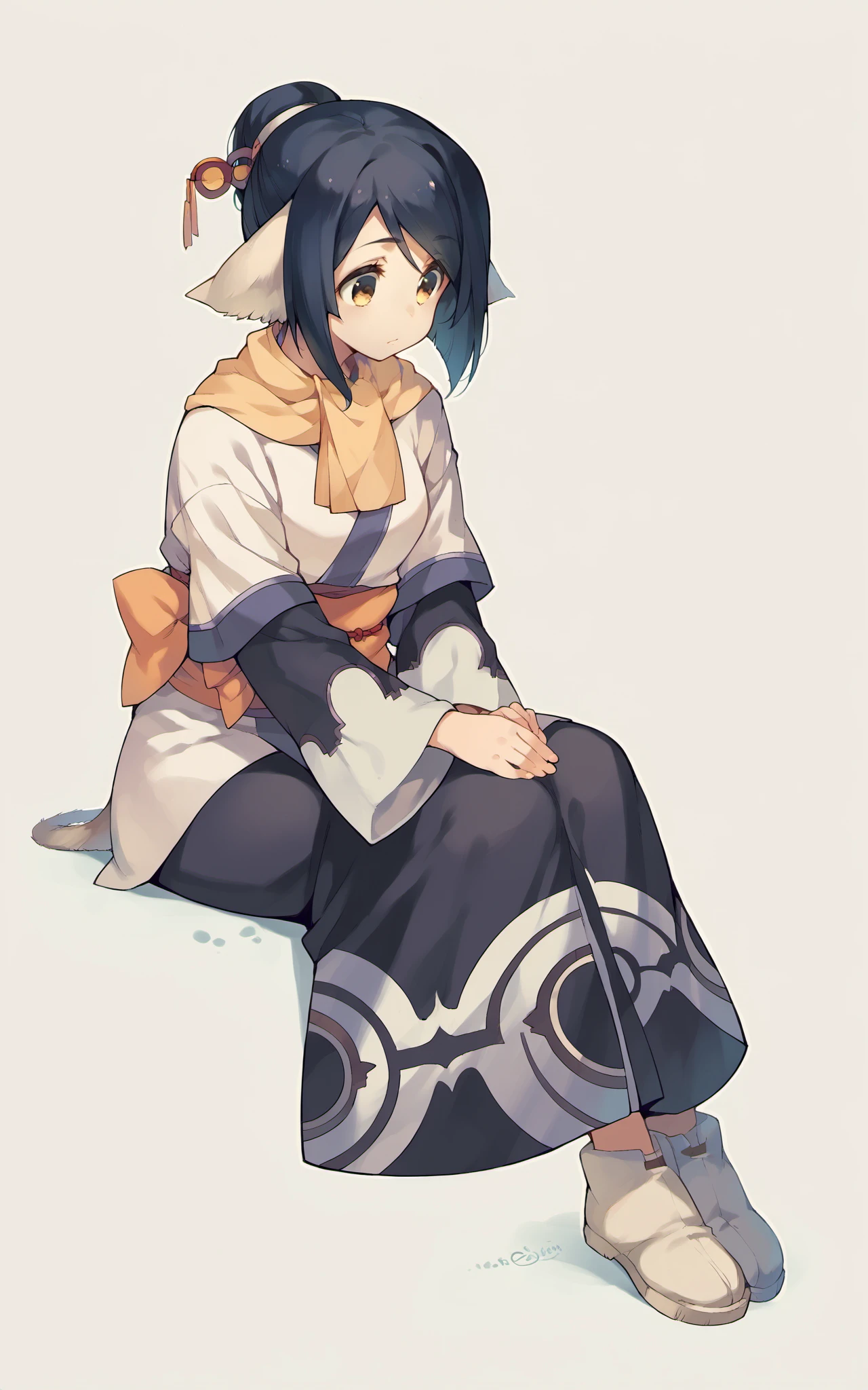 score_9,score_8_up,score_7_up,score_6_up,score_5_up,score_4_up,(source_anime),1girl,utawarerumono,utawarerumono: itsuwari no kamen,simple background,sitting,kimono,kuon \(utawarerumono\),<lora:kuon_pony:1>,