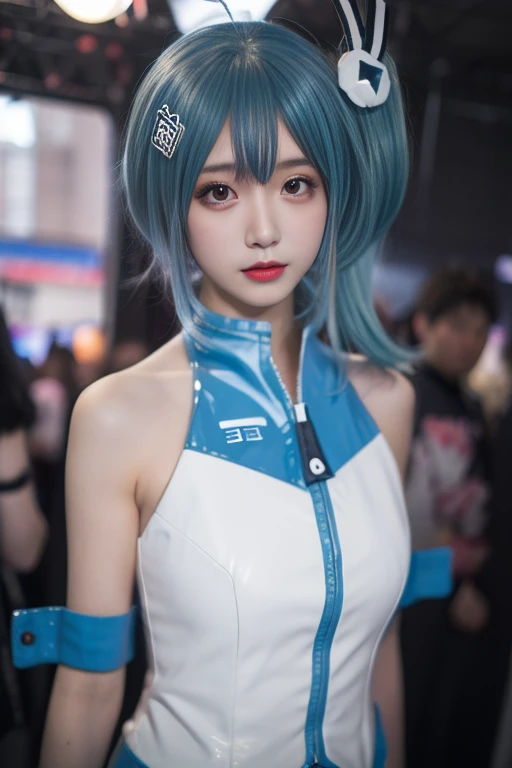 ltra-detailed,highly detailed,best quality,masterpiece,illustration,realistic,photorealistic,
33niang, bilibili suit, 1girl, cosplay, solo,
looking at viewer, upper body,
<lora:bilibili33niang_v1_07:0.9>