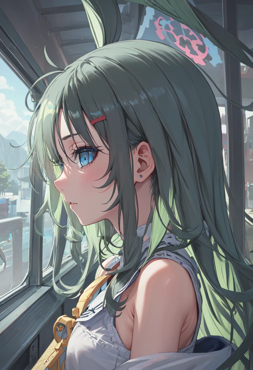 (safe:1.10), best quality, masterpiece, highres, solo, (meru_bluearchive:1.10), profile, from side, upper body, 9 <lora:meru_bluearchive:0.80>