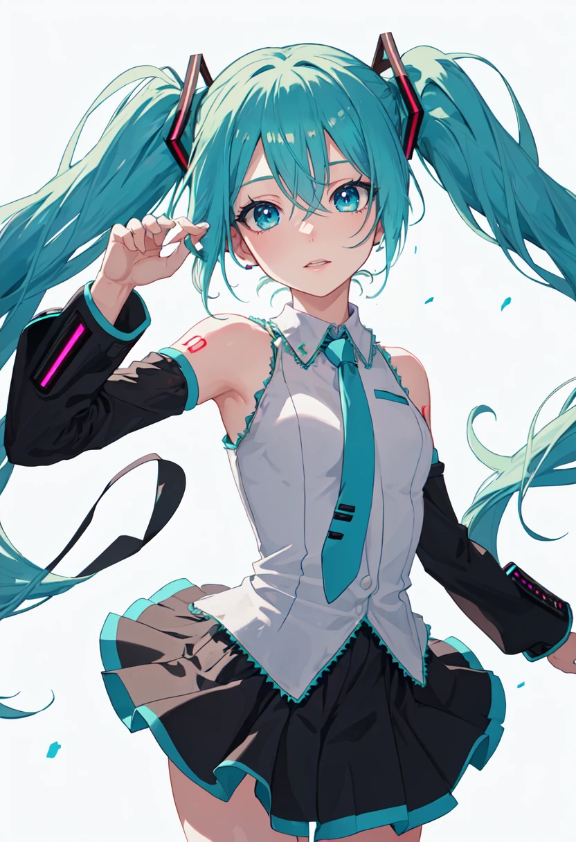 (safe:1.10), best quality, masterpiece, highres, solo, (hatsune_miku_bluearchive:1.10), jumping, cowboy shot, looking at viewer, 38 <lora:hatsune_miku_bluearchive:0.80>