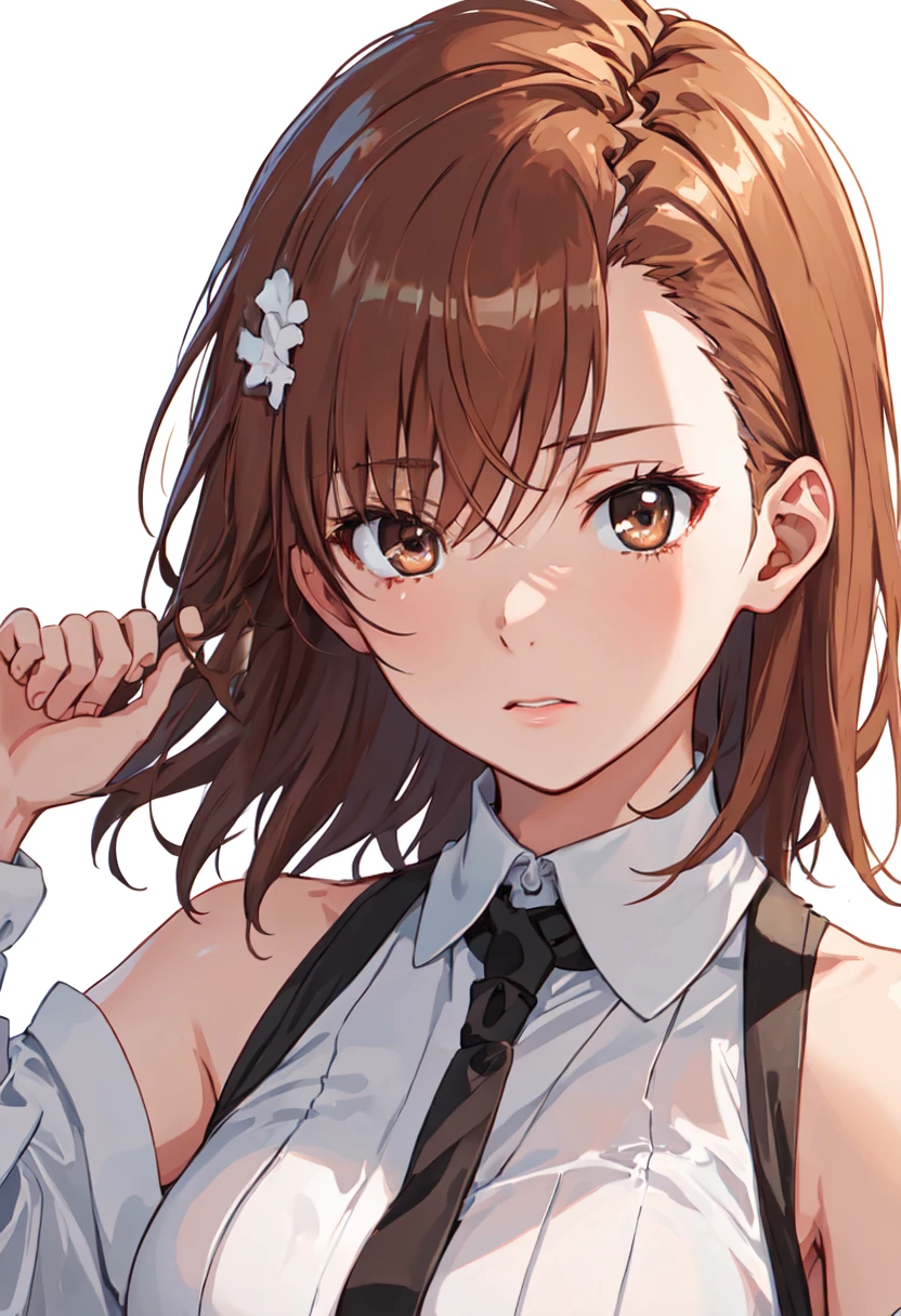 (safe:1.10), best quality, masterpiece, highres, solo, (misaka_mikoto_bluearchive:1.10), portrait, looking at viewer, 20 <lora:misaka_mikoto_bluearchive:0.80>