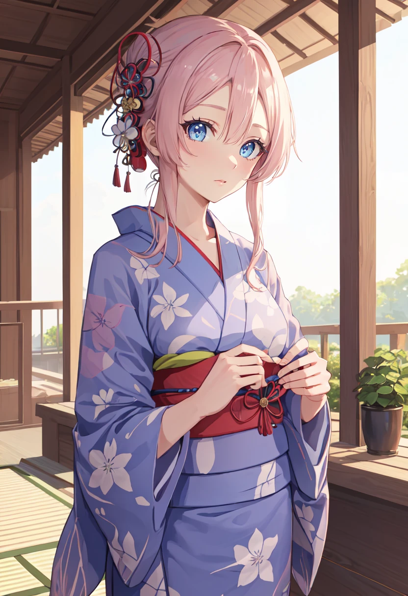 best quality, masterpiece, highres, solo, (mimori_bluearchive:1.10), (yukata:1.30), (kimono:1.15), 21 <lora:mimori_bluearchive:0.80>