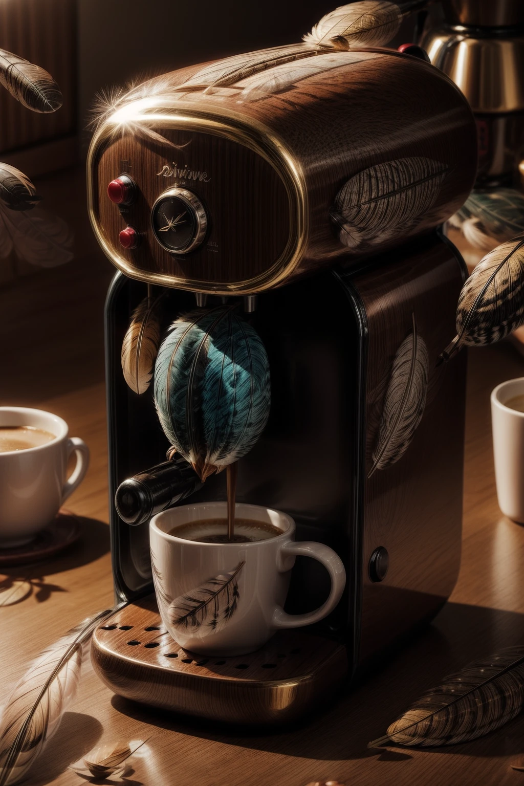 <lora:BirdWorld:1> (BirdWorld:1.2) (coffee machine) <lora:more_details:1.2>