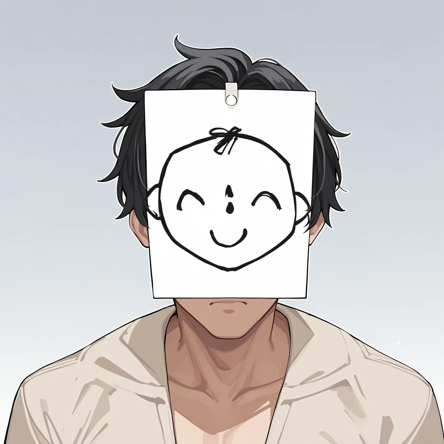 score_9, score_8_up, score_7_up, score_6_up, score_5_up, score_4_up, BREAK, cowboy shot, solo, 
 <lora:sensei-11:1>, senseidoodlemask, mask, black hair,