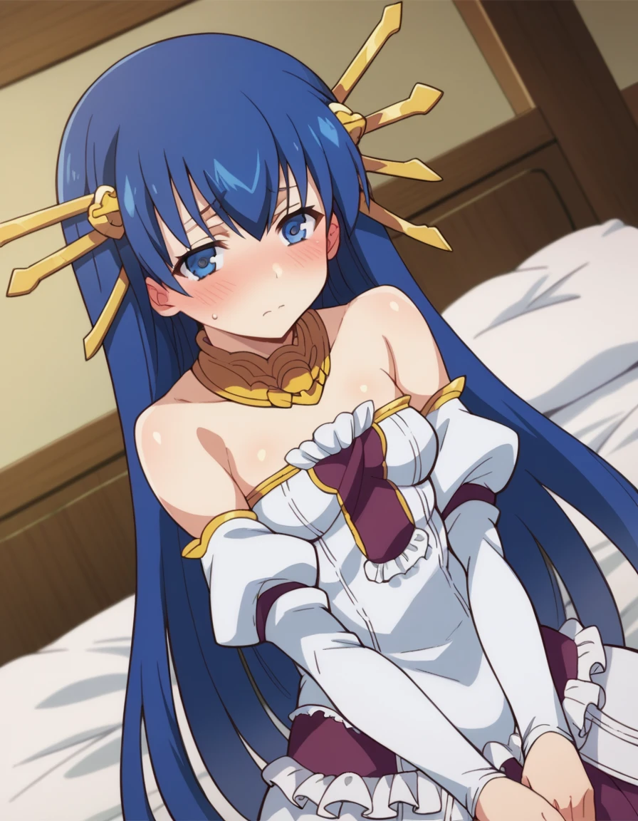 score_9, score_8_up, score_7_up, source_anime,
liaparaparaleazas, <lora:lia-parapara-leazas-ponyxl-lora-nochekaiser:1>
lia parapara leazas, long hair, blue eyes, hair ornament, blue hair,
dress, bare shoulders, frills, detached sleeves,
indoors, bed, bed room, on side, blush, drunk,
looking at viewer, dutch angle, cowboy shot,