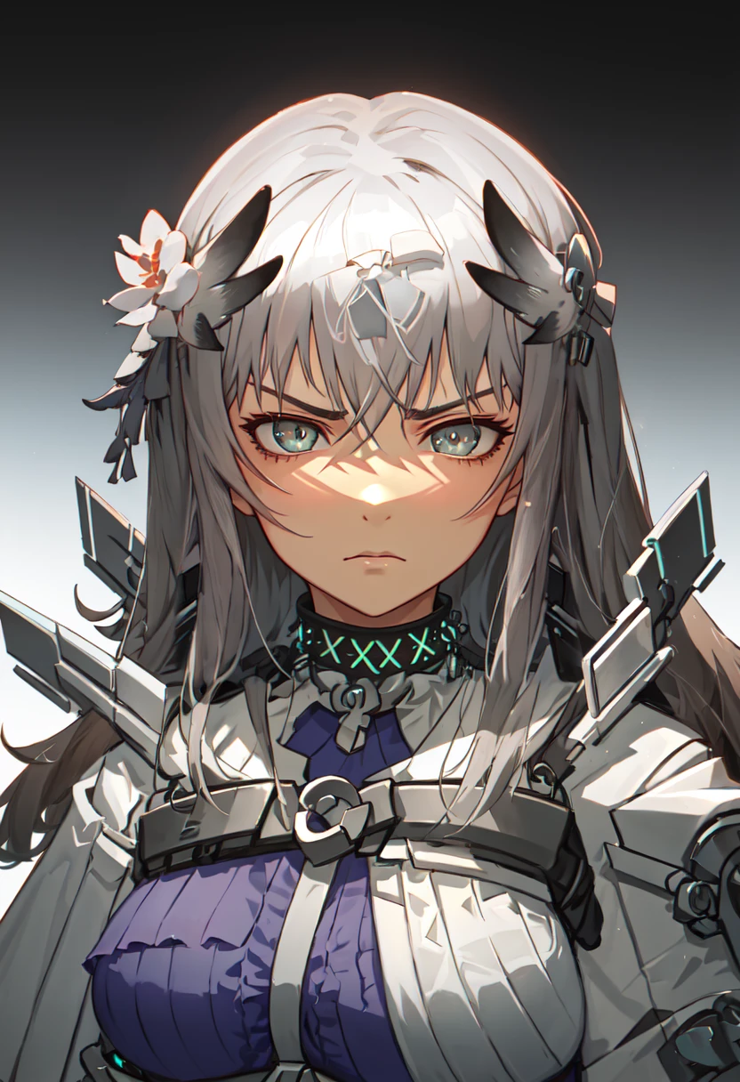 best quality, masterpiece, highres, solo, (bibeak_arknights:1.10), angry, annoyed, portrait, looking at viewer, 26 <lora:bibeak_arknights:0.80>