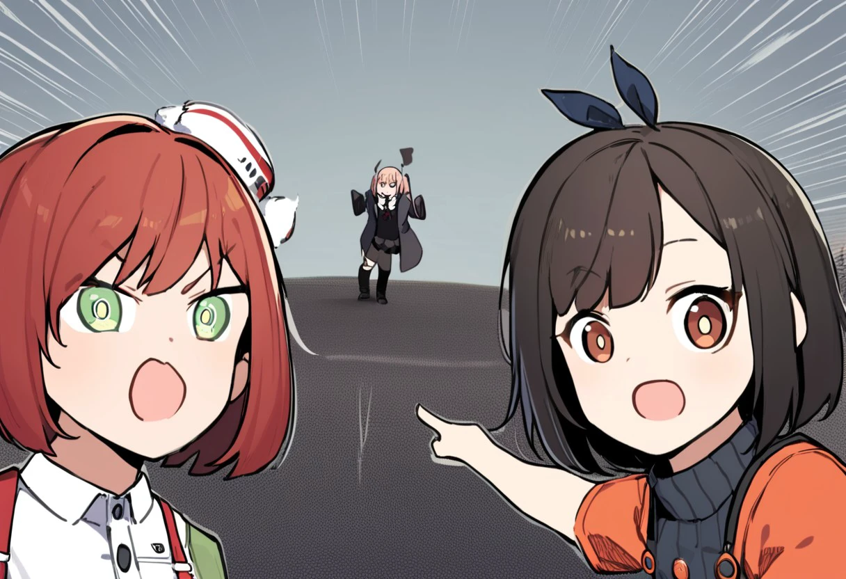 Two soyjaks pointing (meme) SDXL v1.0