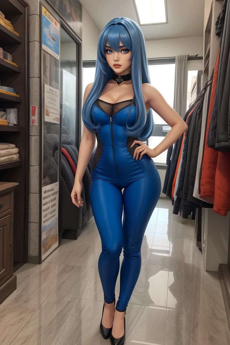 🪮Hair Flair Collection🪮 - Dark Blue w/ Bangs Hairstyle v1.0