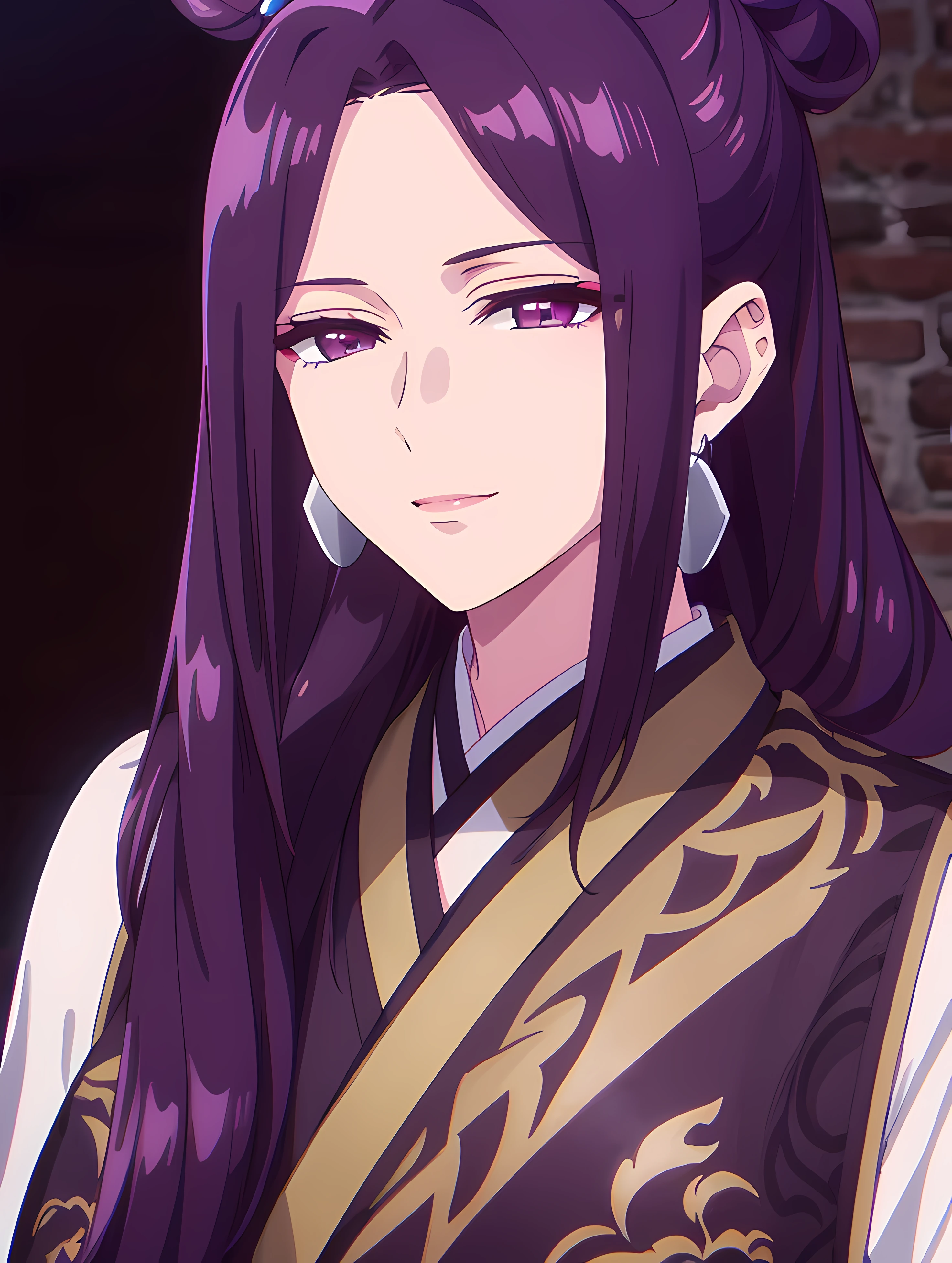 ah-dao,1girl, earrings, jewelry,purple eyes, purple hair,  upperbody <lora:Ah-Duo_-_The_Apothecary_Diaries-000019:0.8> A magical kingdom where everything is perfect and everyone is happy, hyperrealistic photo by Seebas Apterus and Larry Bell art, blending, smooth, detailed expressions, artstyle, detailed eyes, HDR, UHD, 64k, RTX, sharp, sharp focus, highly detailed, intricate detail, professional, artistic flow, ultra detailed, high resolution photography, (bright colors)