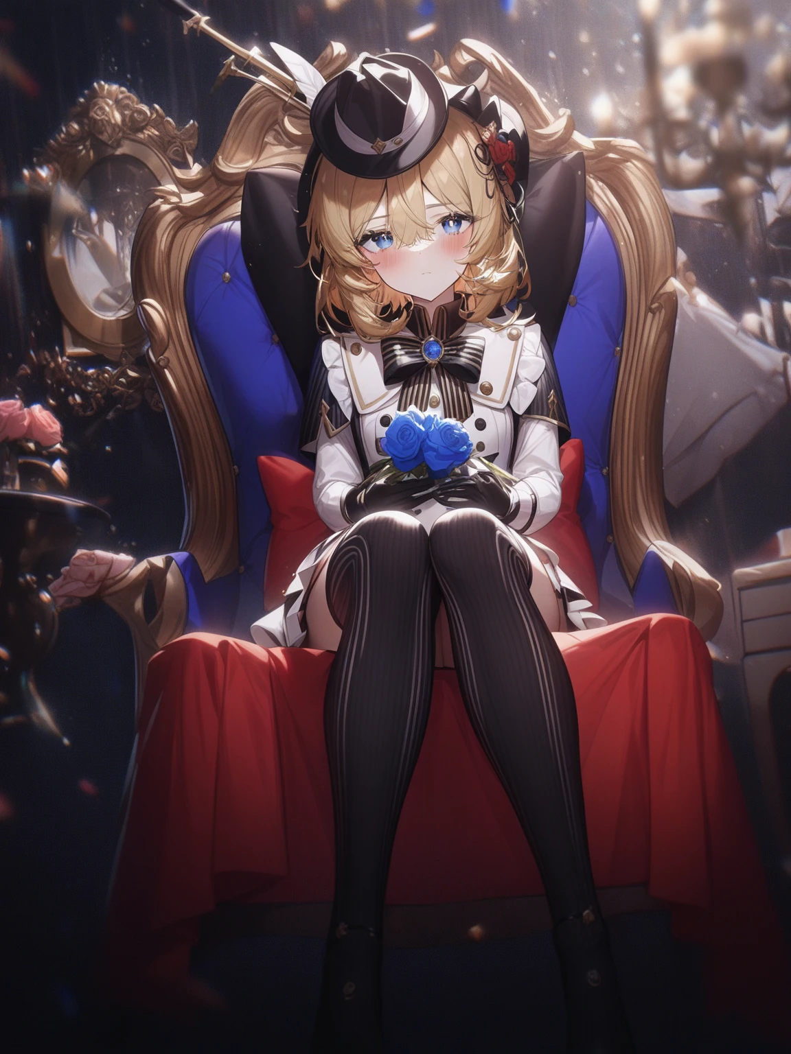 ((best quality)), Suit,desert,Jewelry Packaging)),((1 Obese girl,bank柜台里)),Lots of luxurious decorations,a lot of money,Dollar,money,From the sole,With eyes closed,Sleep lying down,Cross your legs,Bright blonde hair,Luxurious details everywhere,Platform shoes,((Gloves)),(Nikolai Fehin),( Fisher, ),bank