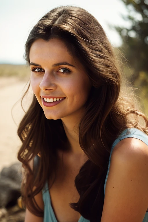 <lora:BridgetteMonet:1>, full color portrait of a young woman, smile, natural light, epic character composition,by Janice Sung, alessio albi, Diego Fernandez, Alexis Franklin, Daniela Uhlig, Jana Schirmer, sharp focus, subsurface scattering, f2, 35mm, film grain