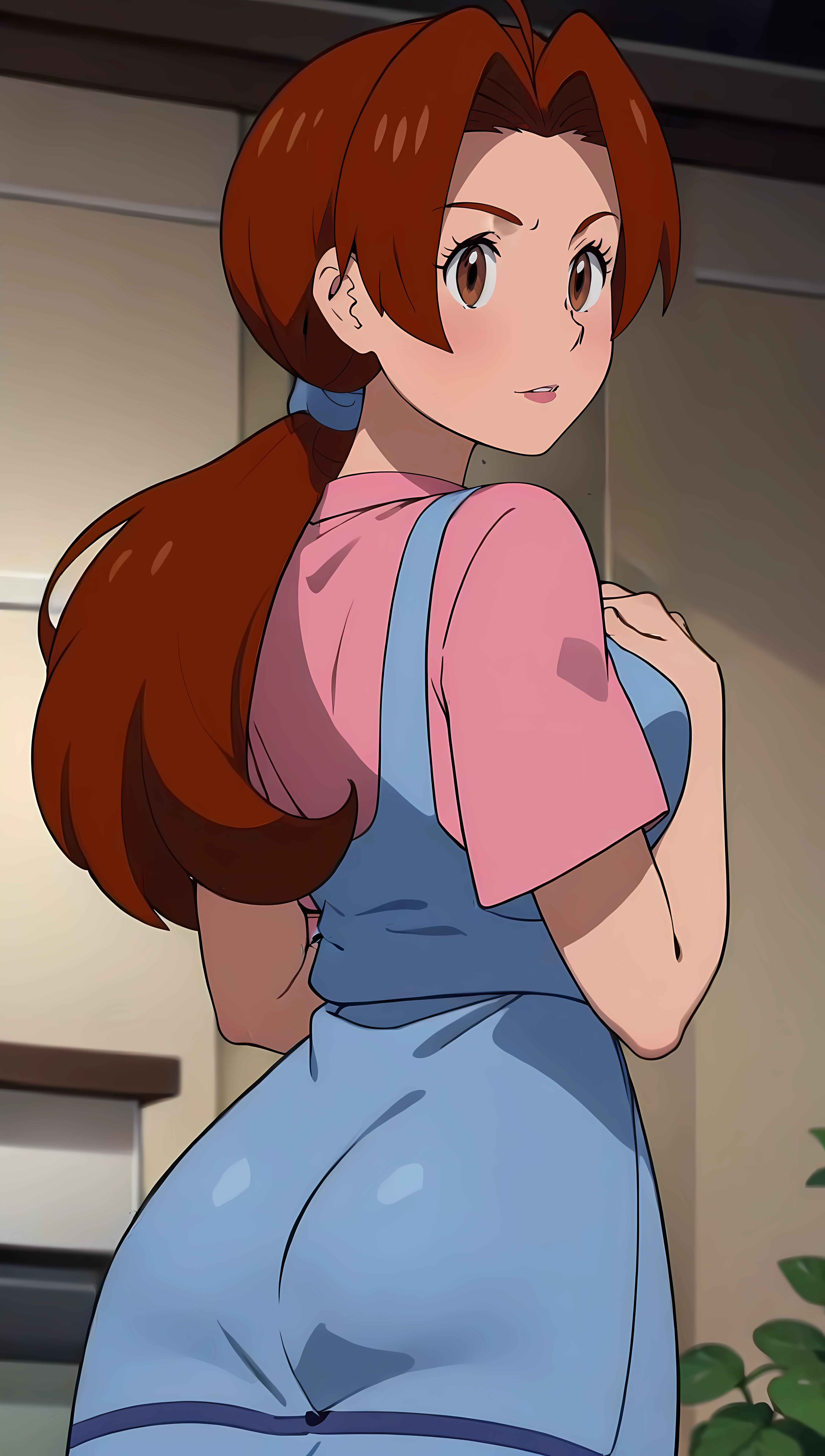 Misae Nohara, pantiy、undergarment、s ass、Thigh、bustshot、Looking at Viewer, View here、Looking at the camera、nffsw、Face exposed to light、Sparkling eyes、Lively eyes、Crisp Contours、Clear contour lines、Clear contour lines、Detailed contours、Blue eyes、Big eyes、Clear eyes、clearly defined eyes、A smile、A smile、Proud face、which are full of confidence々Face、cute face,((masutepiece)),((Best Quality)),Ultra-detailed,illustratio,explicit,Beautiful body,Beautiful nose,Beautiful character design,Perfect eyes,Perfect face,Wallpaper,超A high resolution,4K,Photography,(Beautiful, Large breasts:1.2),(Beautiful face:1.2),(Beautiful legs, Perfect legs),Shiny skin,official style,1girl in,masterpiece、Top image quality、Detailed details、One girl,Large breasts、huge-breasted、