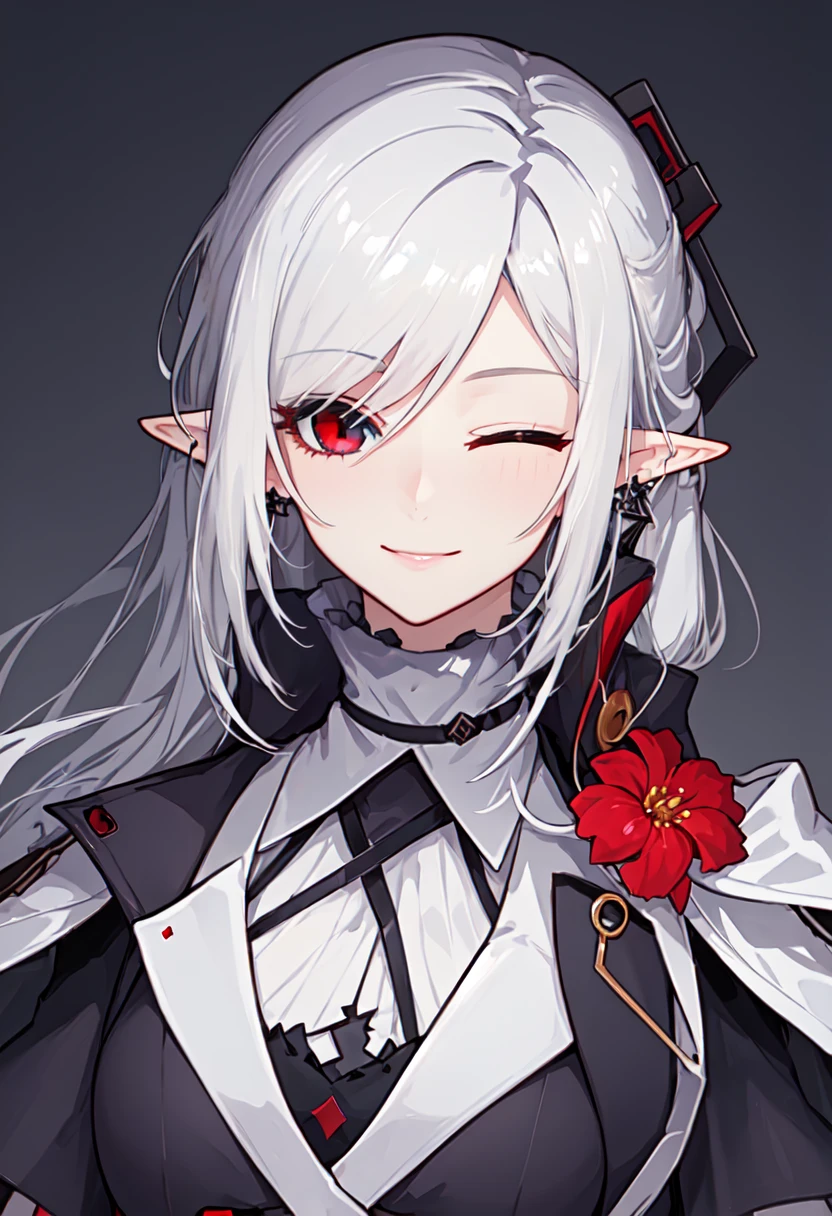 best quality, masterpiece, highres, solo, (gladiia_arknights:1.10), smile, happy, one eye closed, portrait, looking at viewer, 33 <lora:gladiia_arknights:0.80>