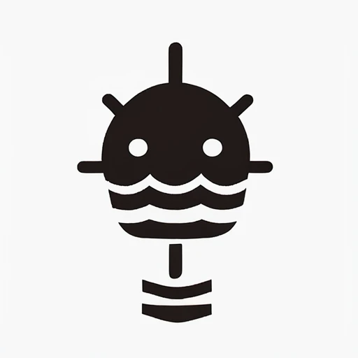<lora:gmic_bptbv1-000014:1>,93icon\(93ic1\),black and white image of a round submarine in the water,white background and a black and white image of a submarine,solo,simple background,white background,monochrome,no humans,