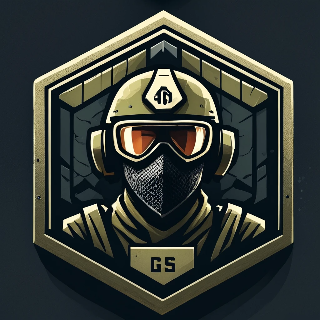 Badgetype,solo badge,counter strike type badge,solo,simple background,1boy,male focus,armor,no humans,mask,helmet,goggles,portrait
<lora:BadgeXL:0.8>