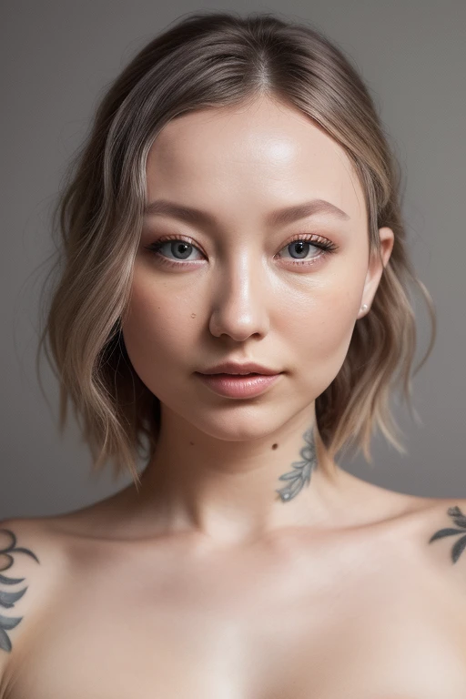DEN_bae_SG,
(headshot:1.2) portrait on a (plain grey background:1.2), (headshot:1.2), (face focus:1.1), windswept chaotic hair, soft lighting, low contrast, low saturation,
bokeh, f1.4, 40mm, photorealistic, raw, 8k, textured skin, skin pores, intricate details <lora:epi_noiseoffset2:1>, epiCRealism