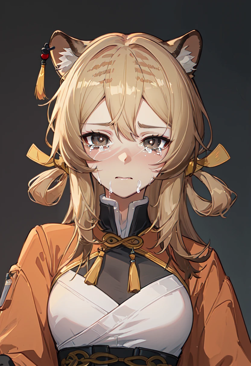 best quality, masterpiece, highres, solo, (du_yaoye_arknights:1.10), crying, sobbing, tears, portrait, looking at viewer, 27 <lora:du_yaoye_arknights:0.80>