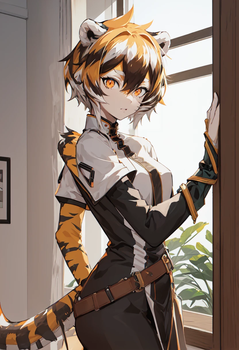 (safe:1.10), best quality, masterpiece, highres, solo, (waai_fu_arknights:1.10), sitting, sitting on chair, chair, cowboy shot, looking at viewer, 31 <lora:waai_fu_arknights:0.80>
