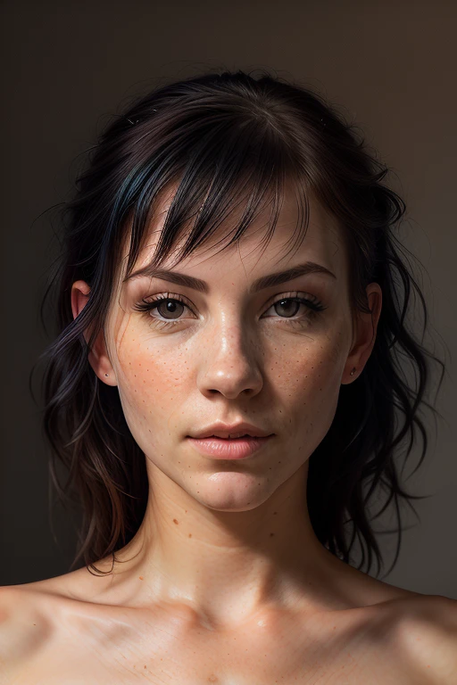 Merger_sabrina_haus,
(headshot:1.2) portrait on a (plain grey background:1.2), (headshot:1.2), (face focus:1.1), windswept chaotic hair, soft lighting, low contrast, low saturation,
bokeh, f1.4, 40mm, photorealistic, raw, 8k, textured skin, skin pores, intricate details <lora:epi_noiseoffset2:1>, epiCRealism